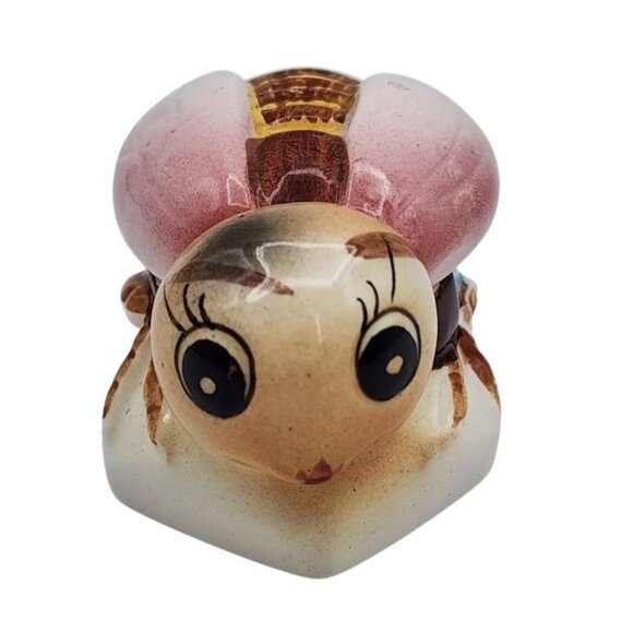 Vintage Ceramic Bee Condiment Honey Pot With Lid - Picture 2 of 14